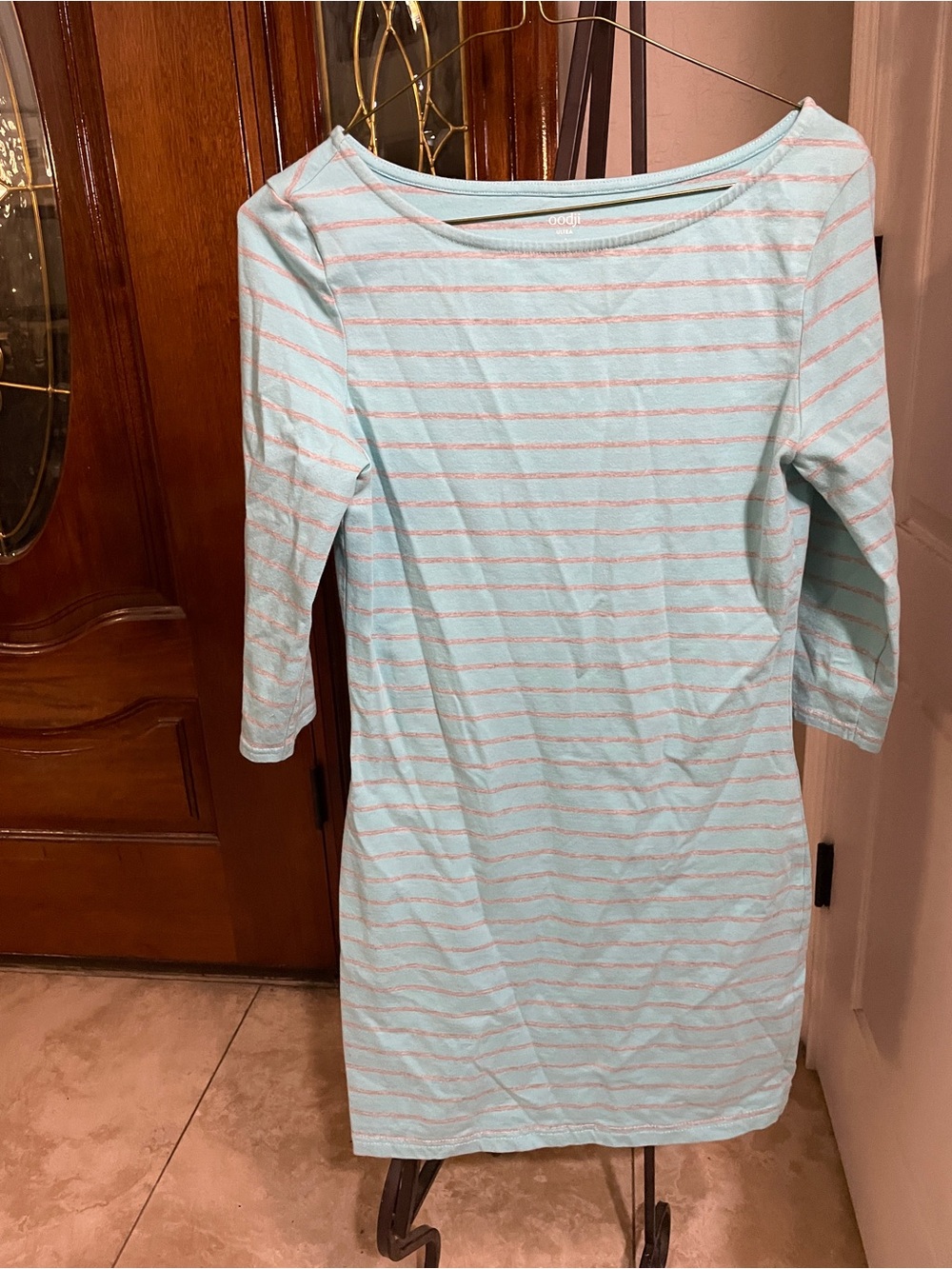 Blue Striped Mini Casual Dress Europe Brand size S 2/4